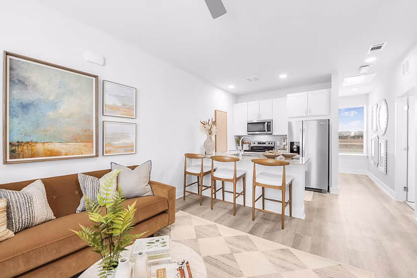 living room at Alta Westinghouse Townhomes Apartments