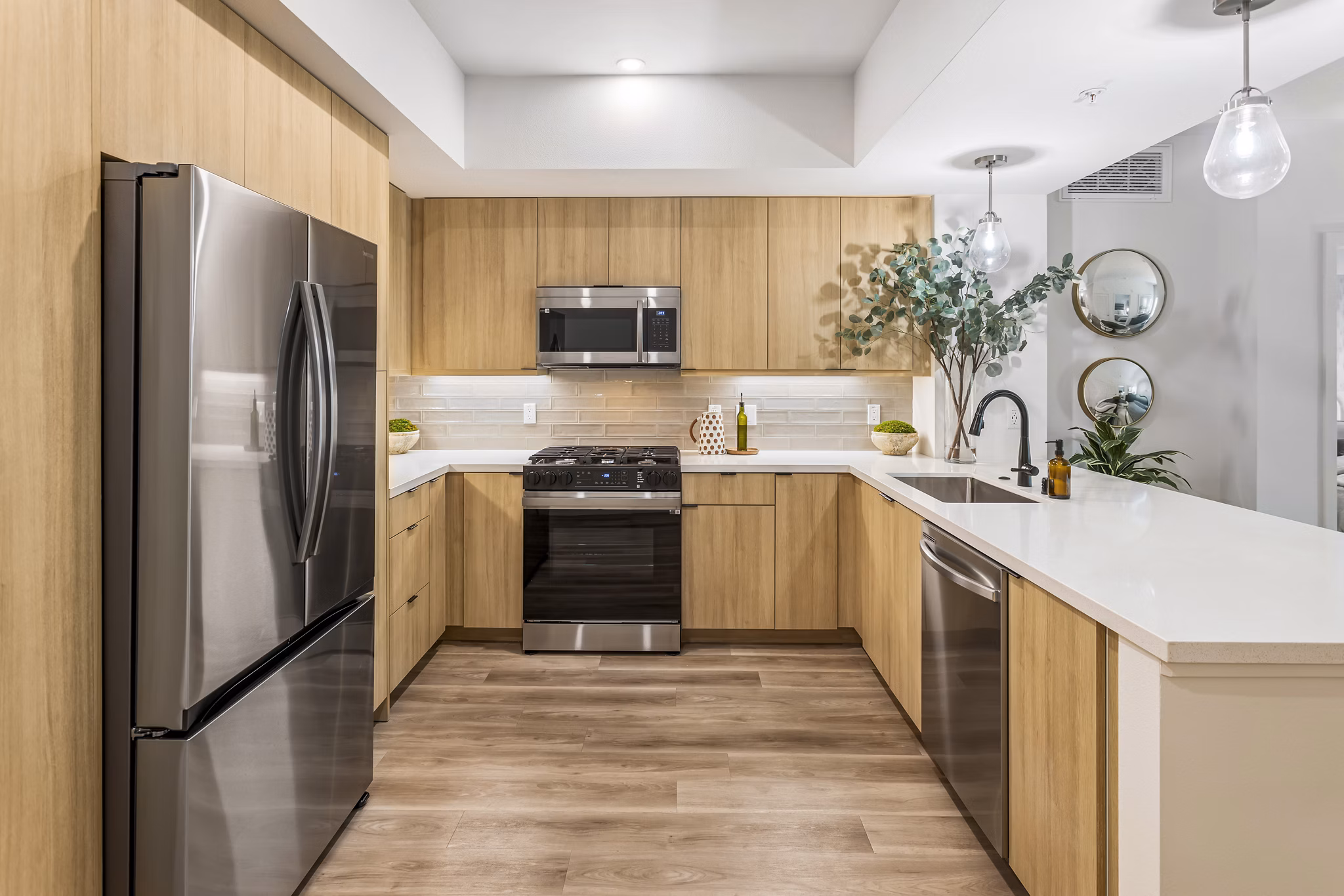 kitchen at Intro Apartments