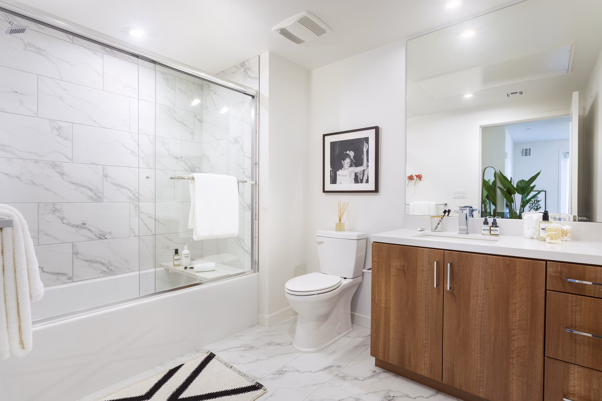 bathroom at Alexan NoHo West Apartments
