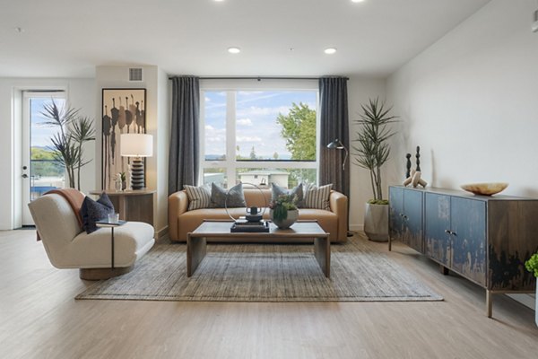living room at Maxwell at Bascom Apartments