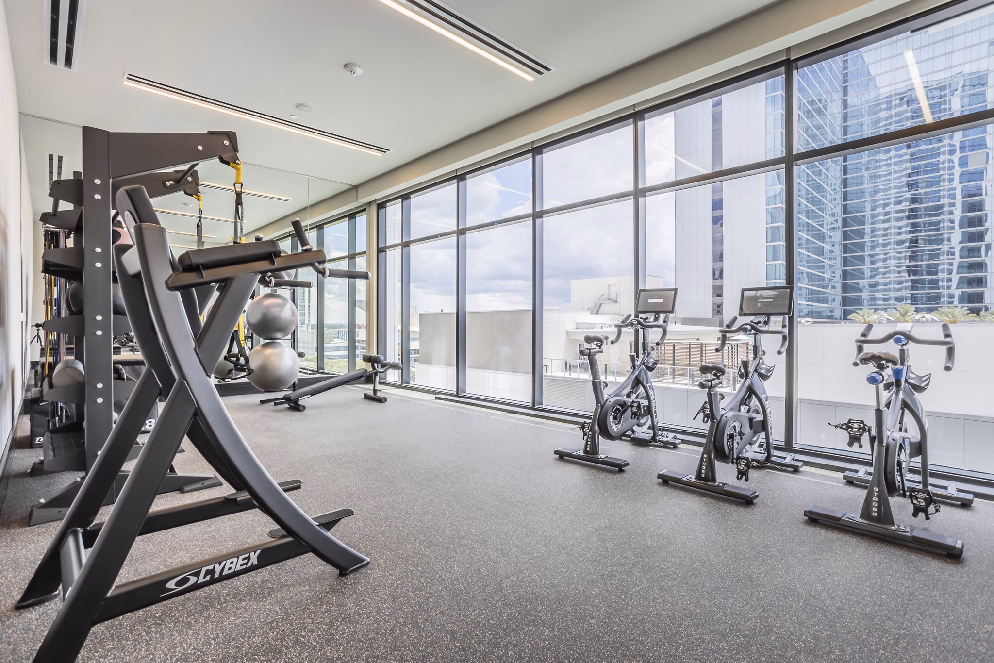 fitness center at Parkside Residences Apartments