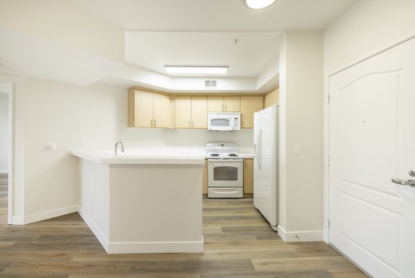 kitchen at St. Tropez Apartments