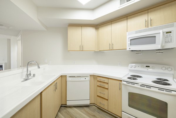 kitchen at St. Tropez Apartments