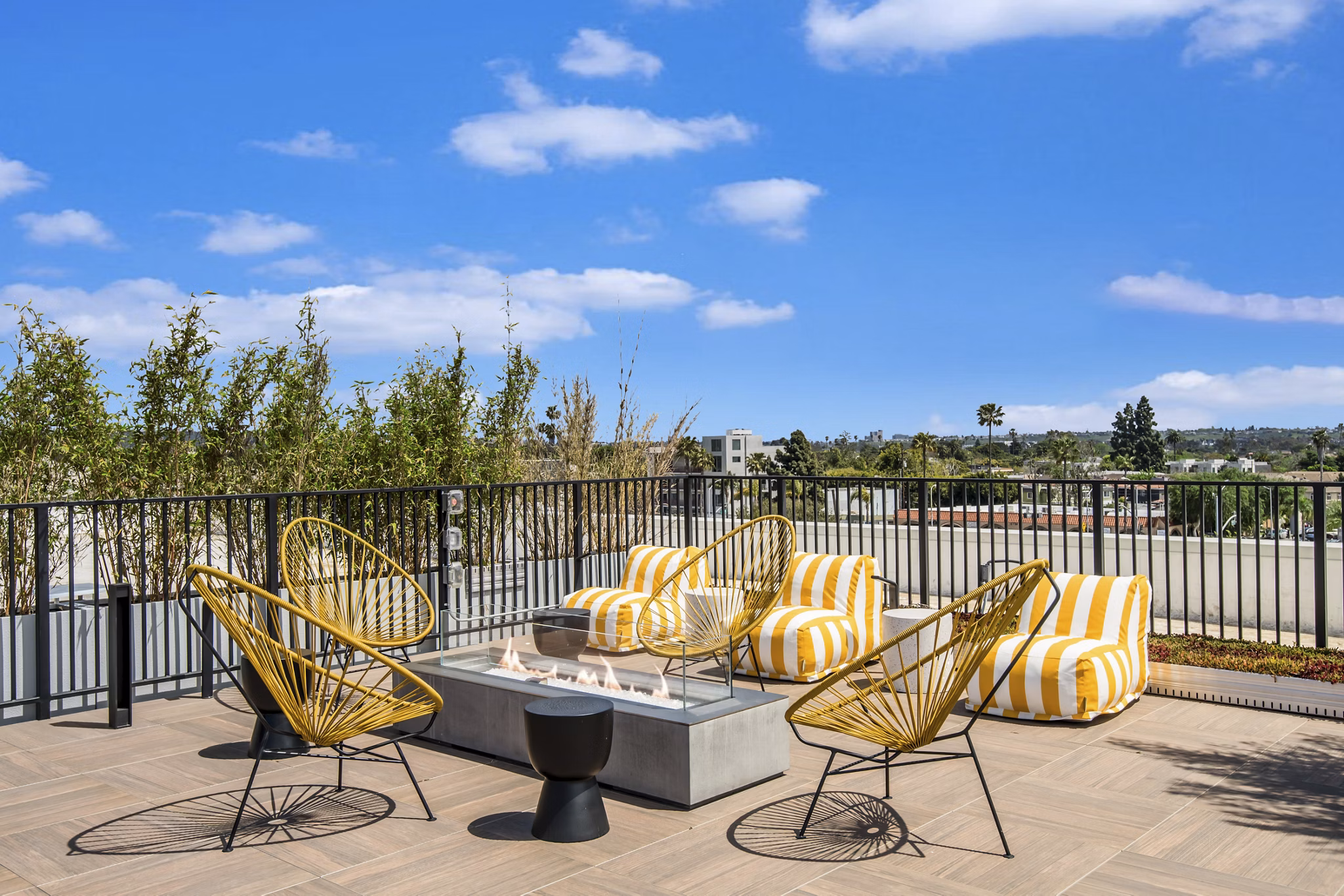 fire pit at Porter Mar Vista Apartments