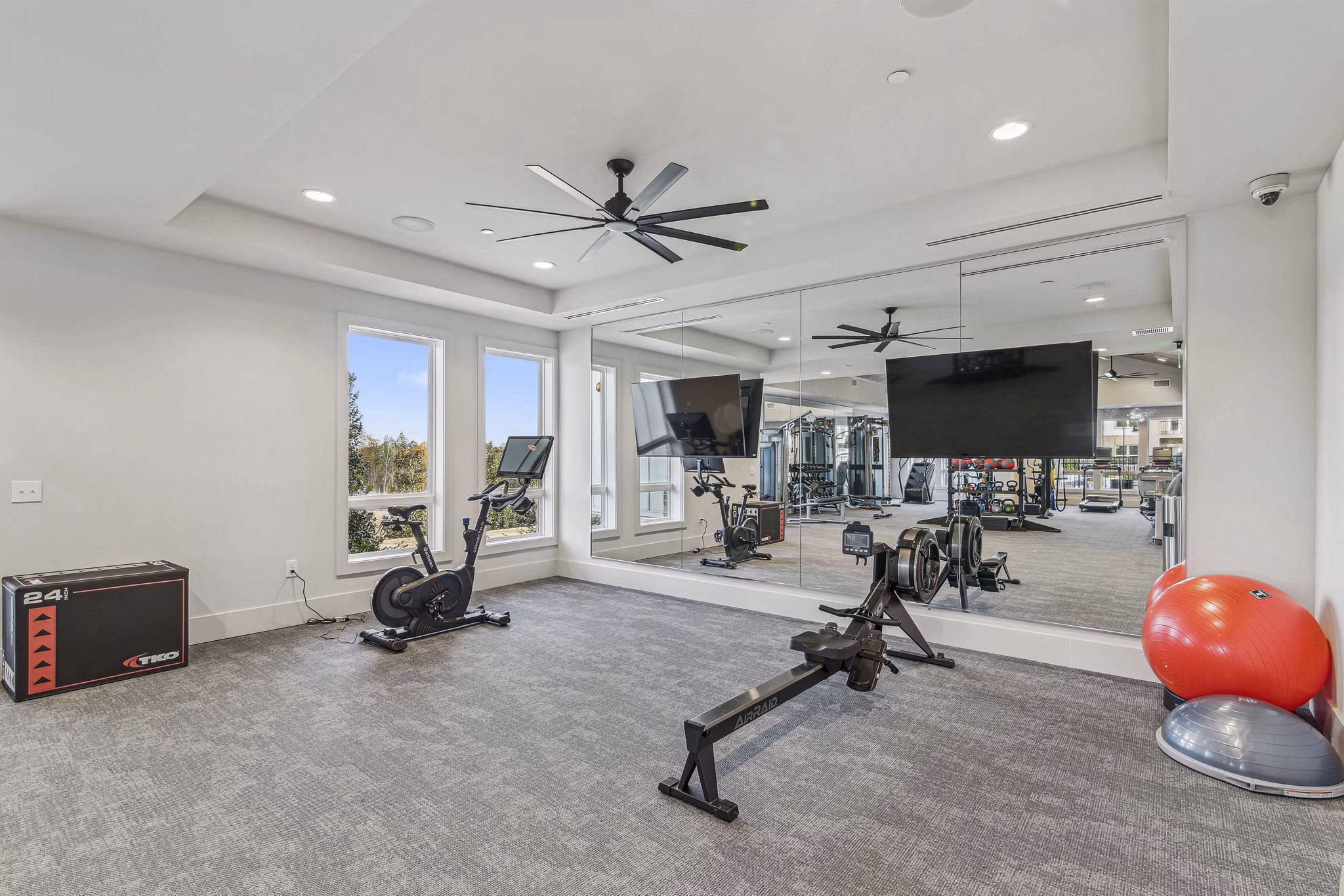 fitness center at Render Stockbridge Apartments 