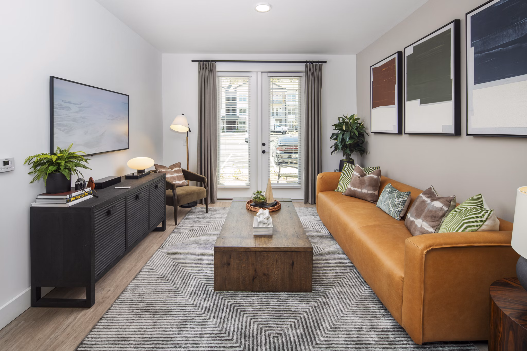 living room at Render Stockbridge Apartments 