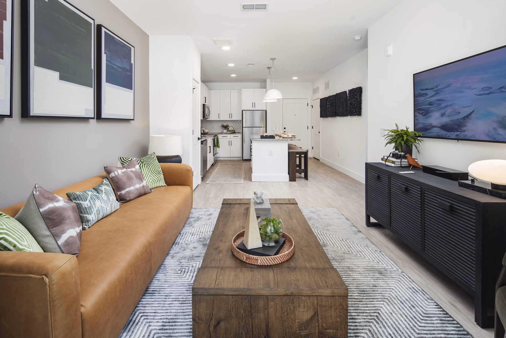 living room at Render Stockbridge Apartments 