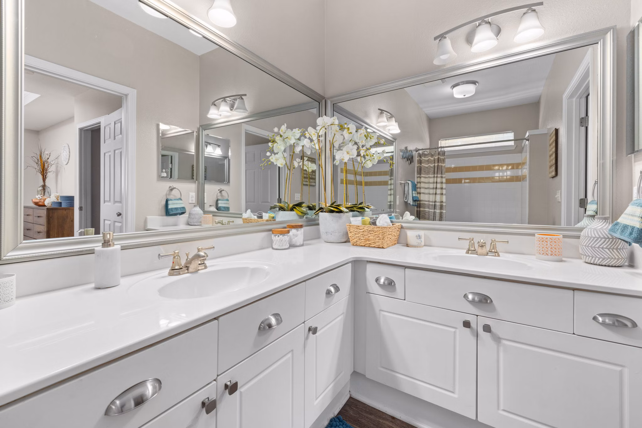 bathroom at The Lex at Brier Creek Apartments 