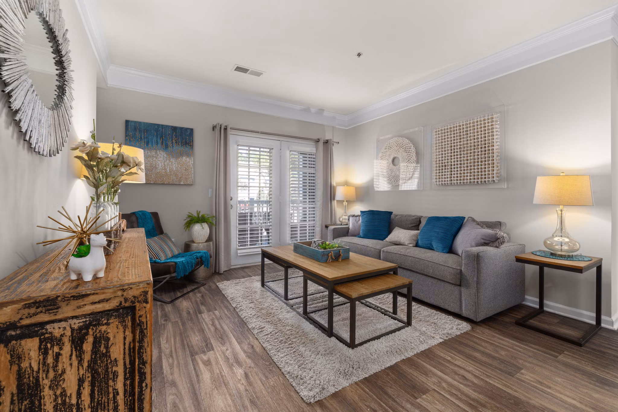 living room at The Lex at Brier Creek Apartments 