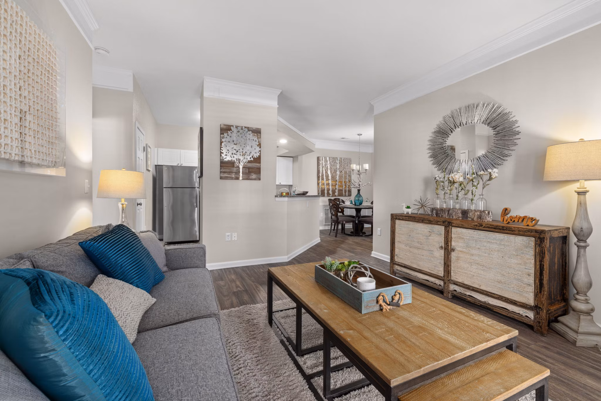living room at The Lex at Brier Creek Apartments 