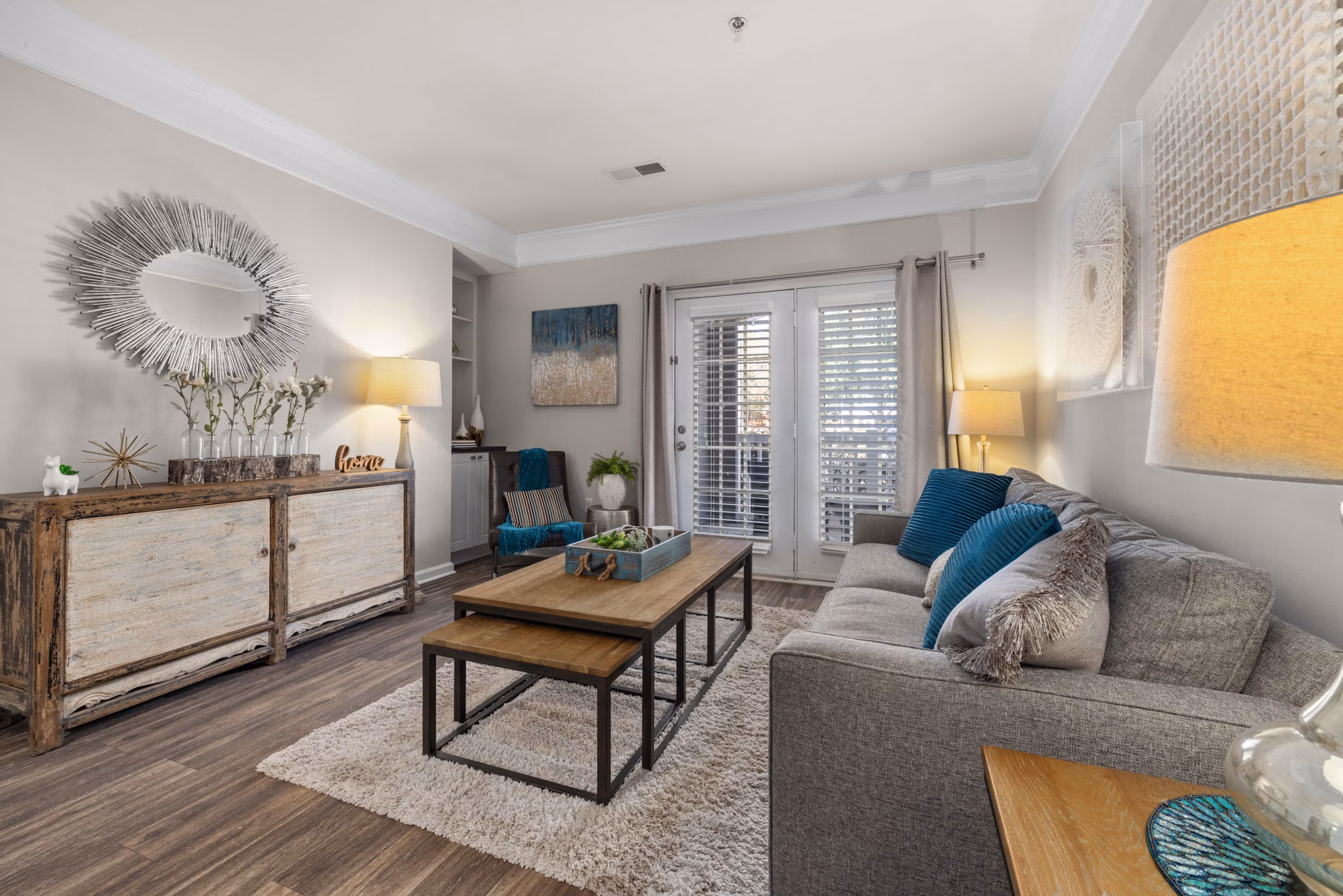 living room at The Lex at Brier Creek Apartments 