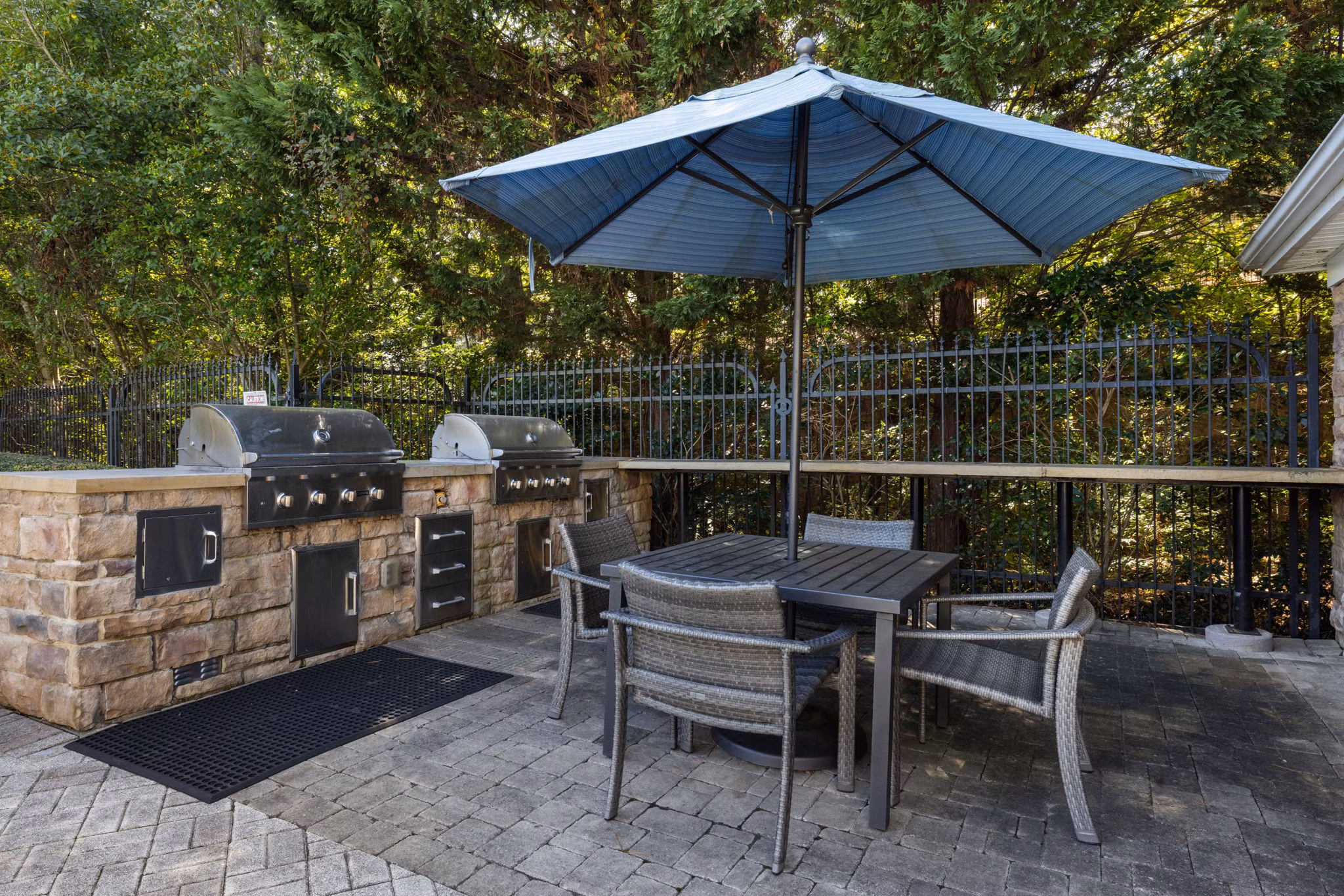 grill area at The Lex at Brier Creek Apartments 
