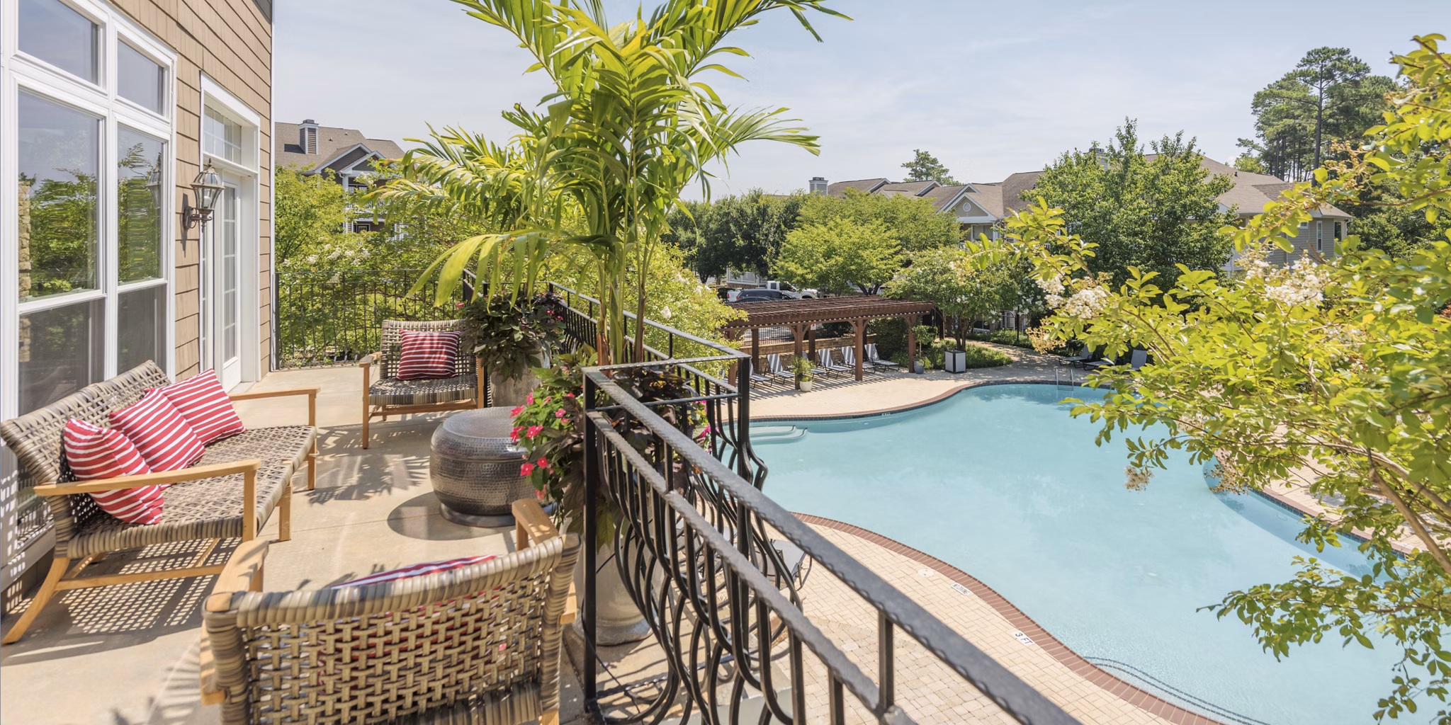 patio at The Lex at Brier Creek Apartments