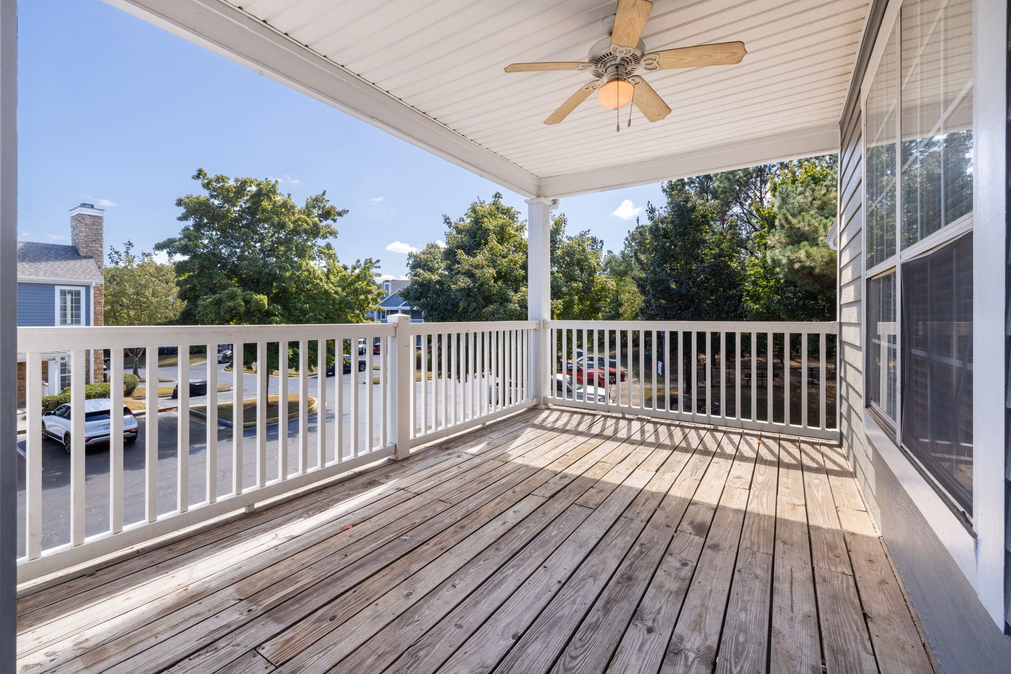 patio at The Lex at Brier Creek Apartments 