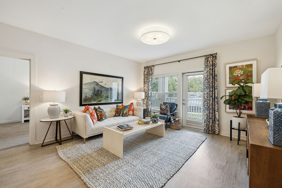 living room at The Duke of Charleston Apartments