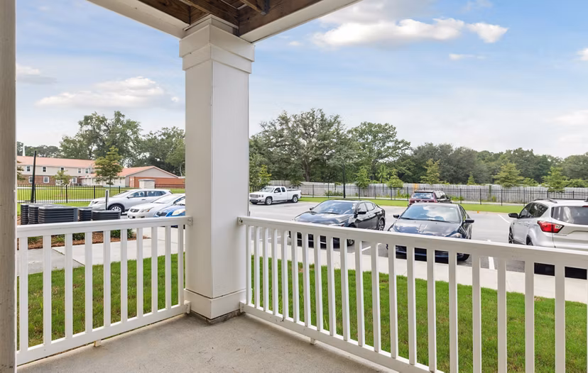 patio at The Duke of Charleston Apartments