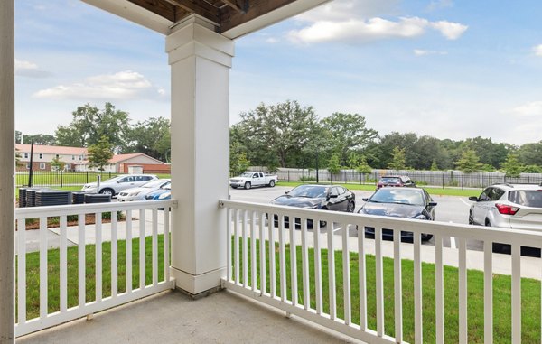 patio at The Duke of Charleston Apartments