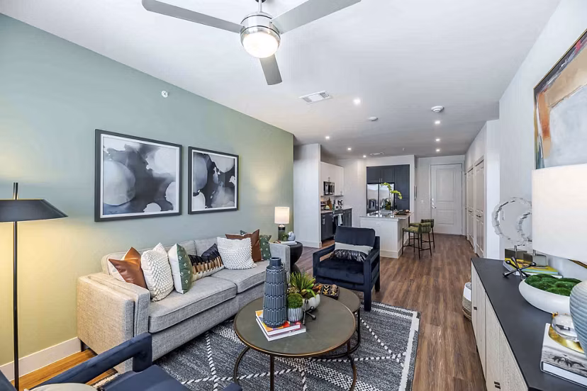living room at Prose Anna Town Square Apartments 