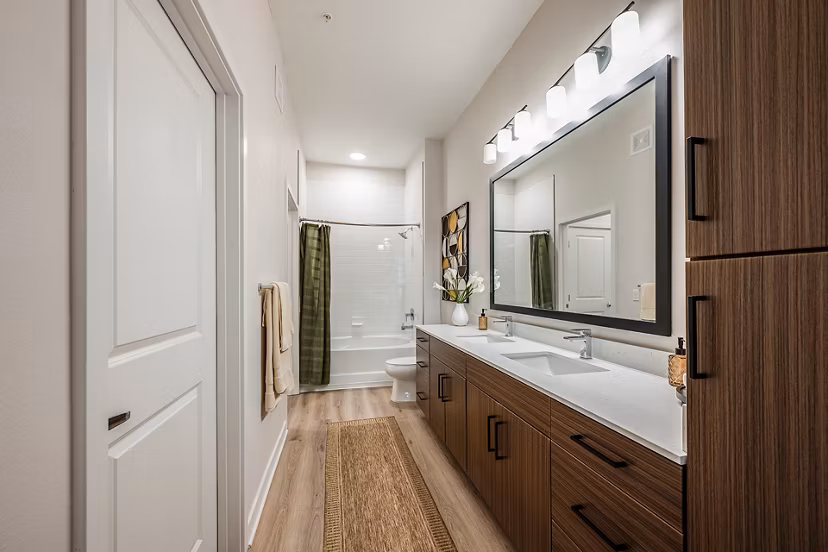 bathroom at The Allen Apartments