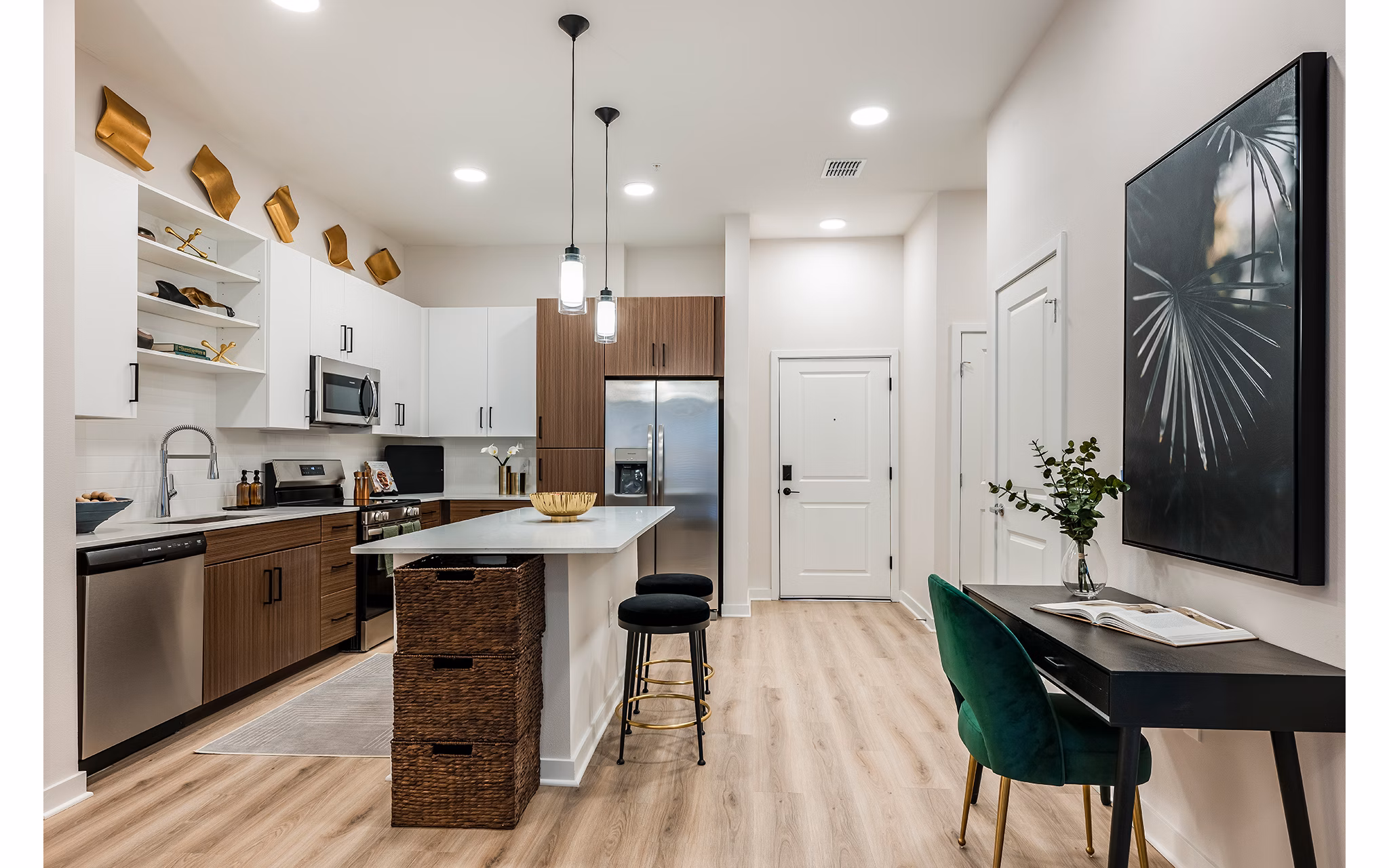 kitchen at The Allen Apartments