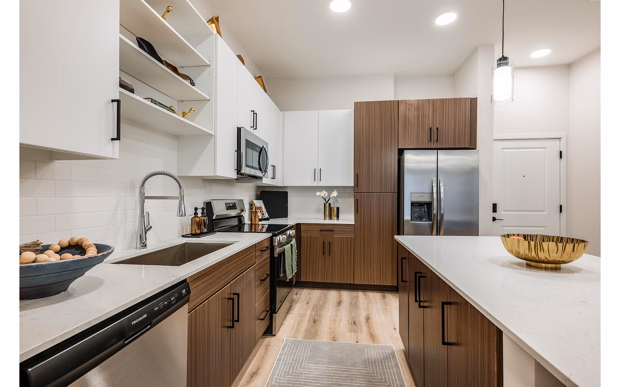 kitchen at The Allen Apartments