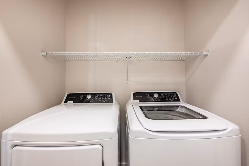 laundry room at The Allen Apartments