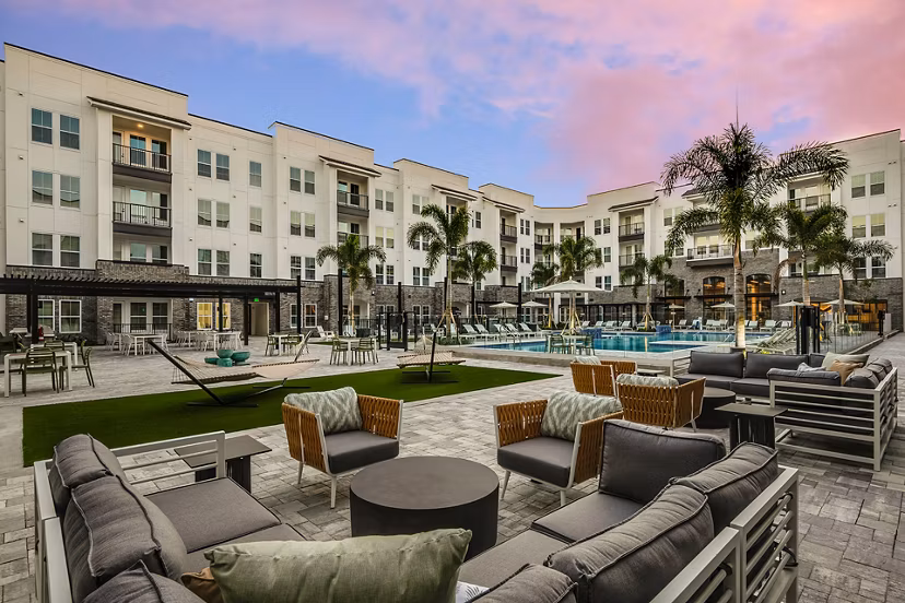 patio at The Allen Apartments