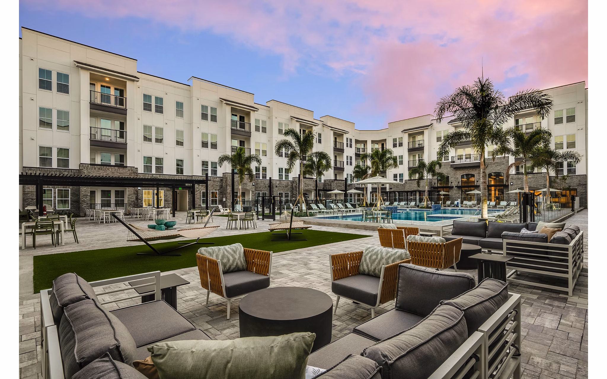 patio at The Allen Apartments