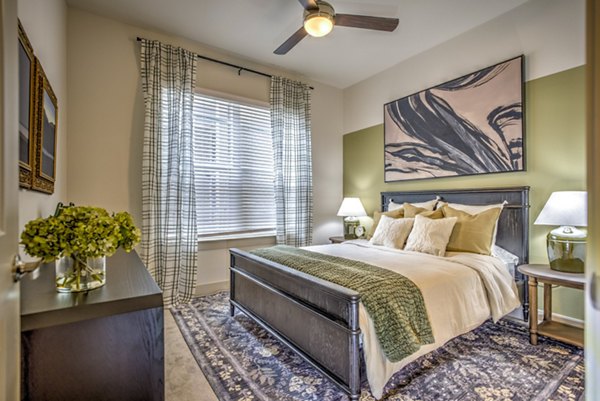bedroom at Alexan at the Galleria Apartments