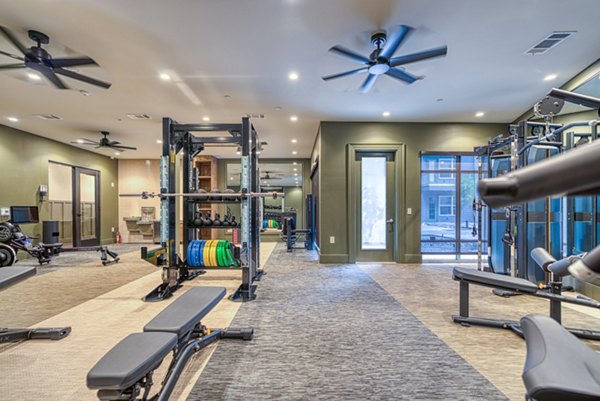 fitness center at Alexan at the Galleria Apartments