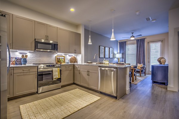 kitchen at Alexan at the Galleria Apartments