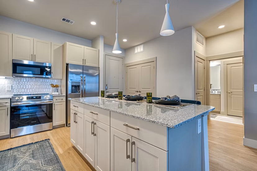 kitchen at Alexan at the Galleria Apartments