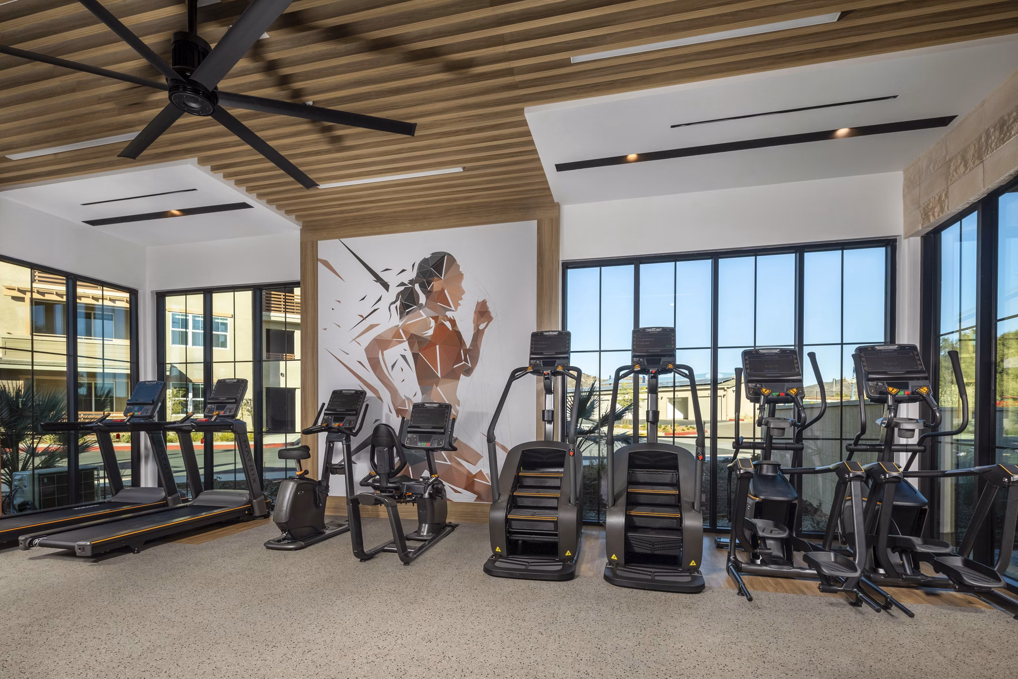 fitness center at The Croft Apartments 