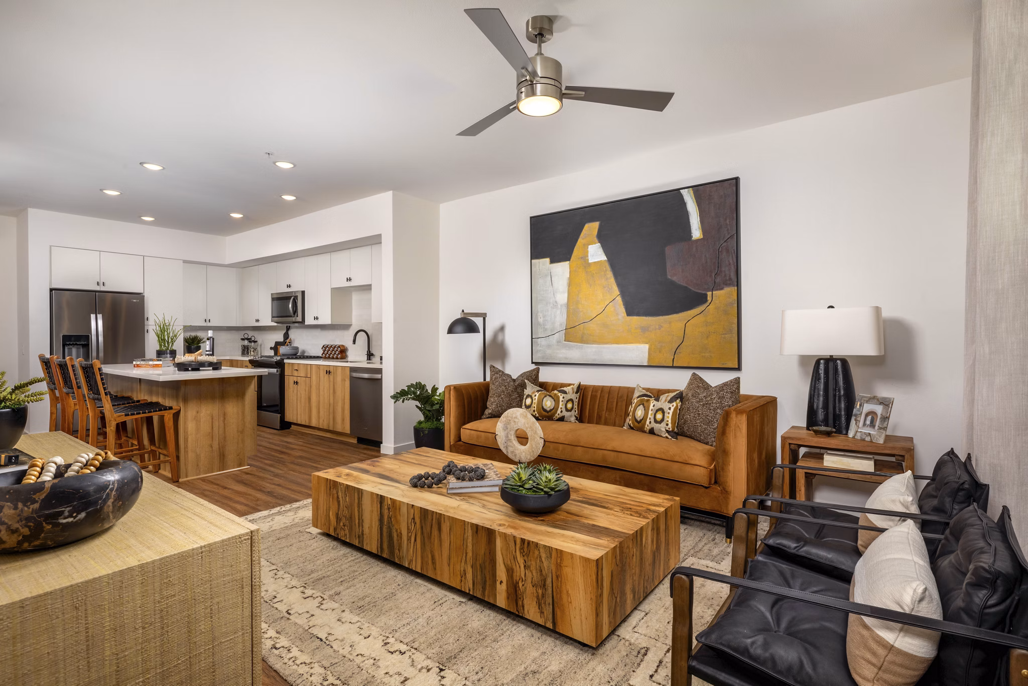 living room at The Croft Apartments 