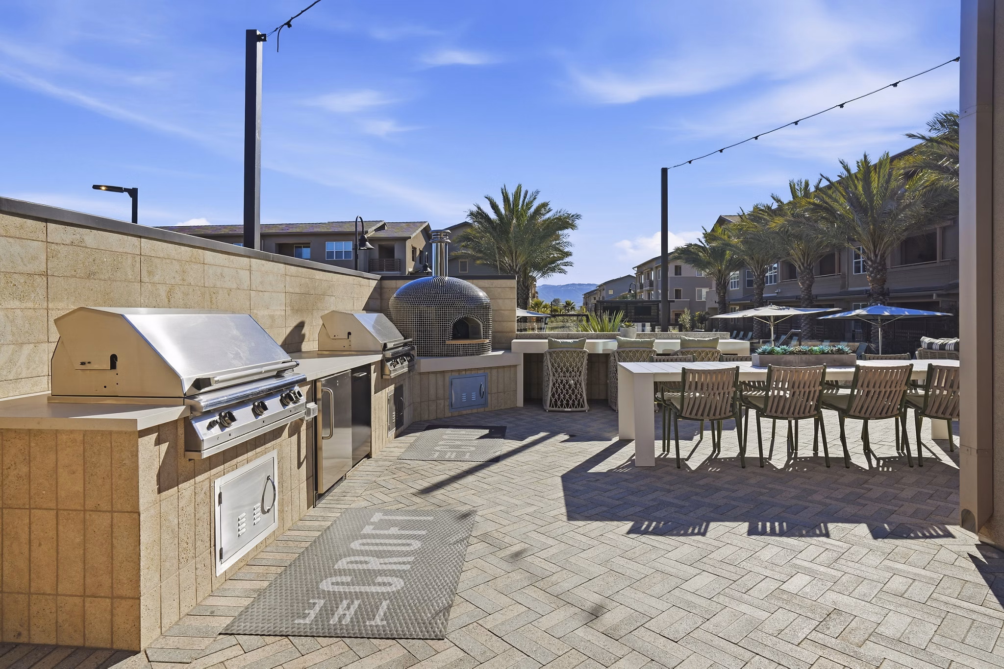grill area at The Croft Apartments 