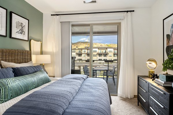 bedroom at The Charles Denver West Apartments