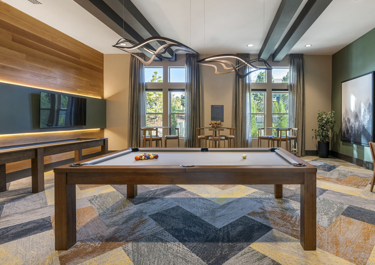 Game room at The Charles Denver West