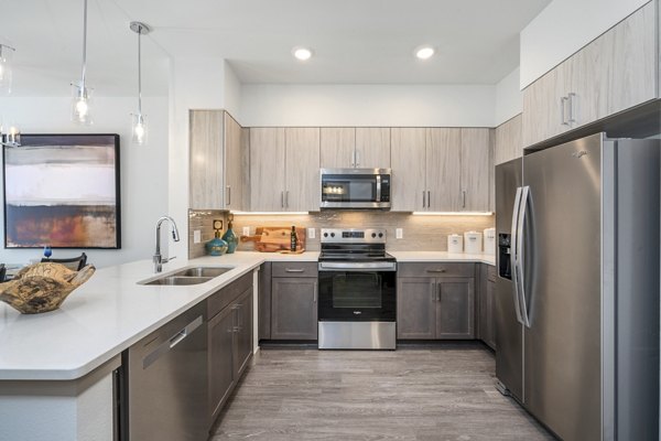 kitchen at The Charles Denver West Apartments