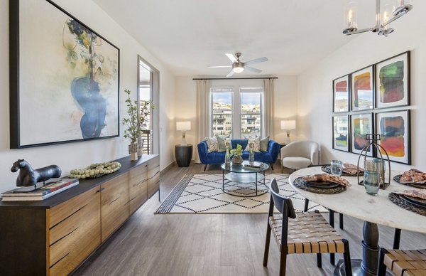 living room at The Charles Denver West Apartments