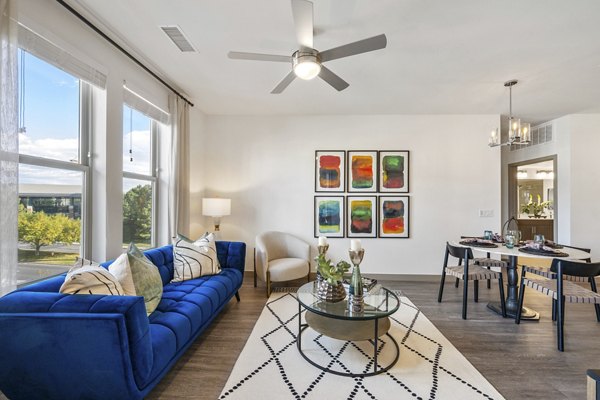 living room at The Charles Denver West Apartments