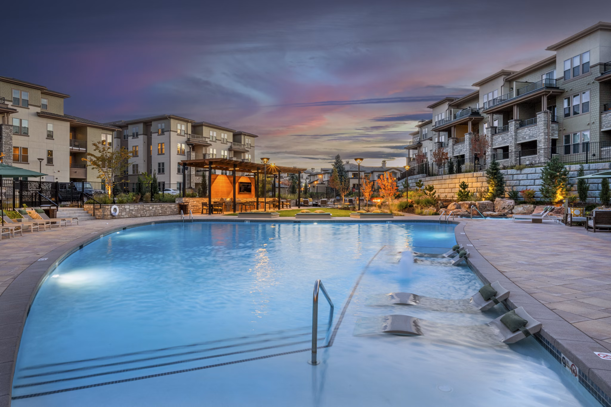 pool at The Charles Denver West Apartments