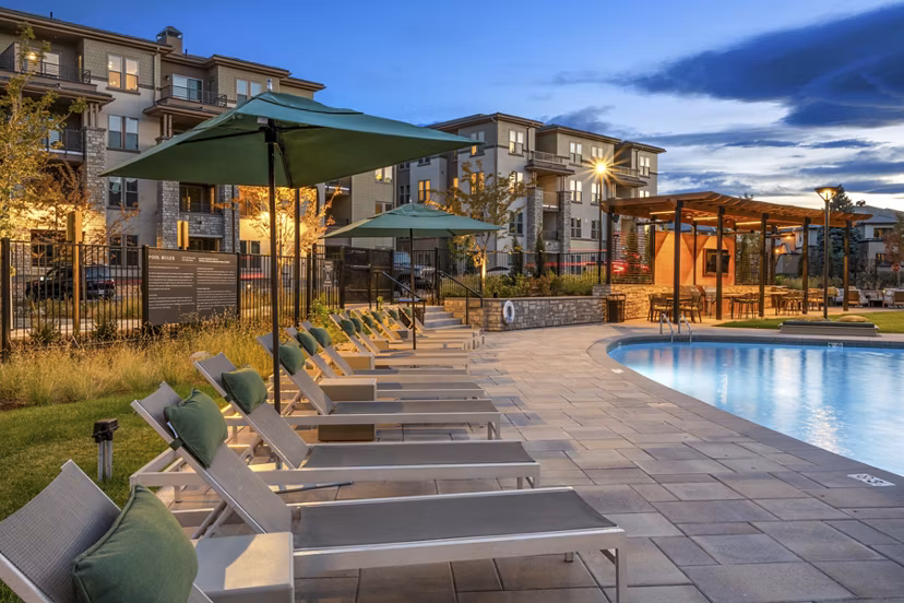 pool at The Charles Denver West Apartments