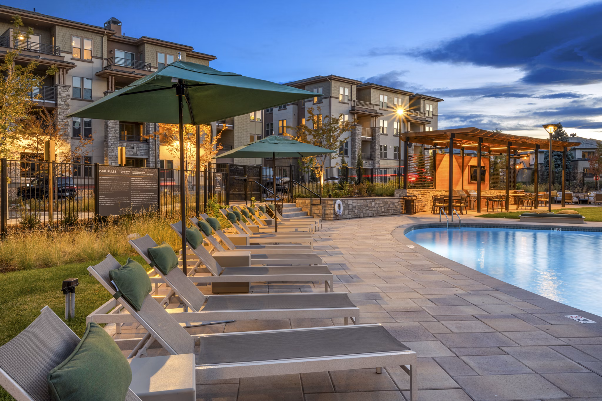 pool at The Charles Denver West Apartments