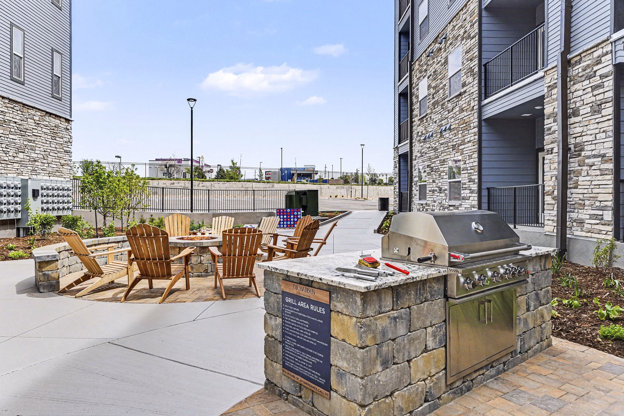 grill area at The Madison at Stetson Hills Apartments