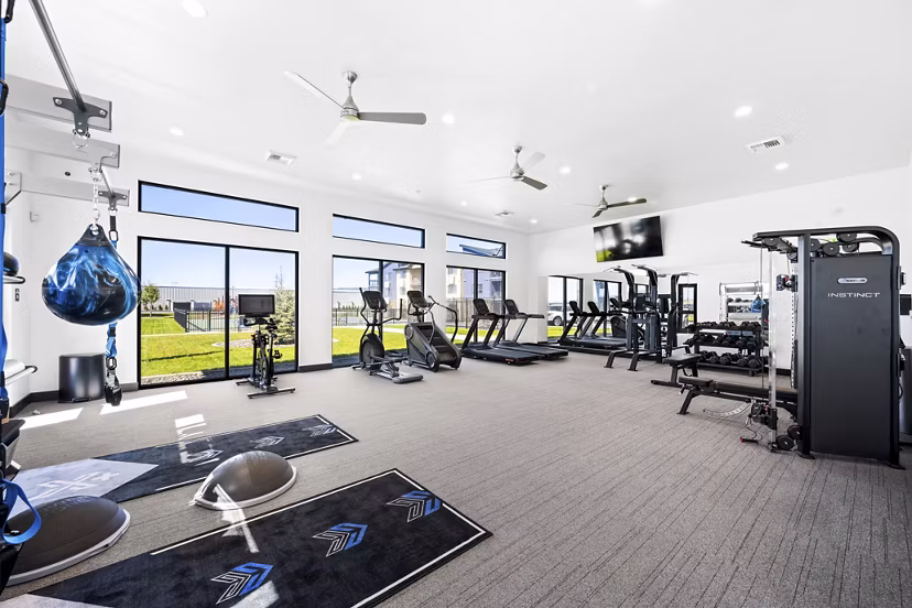 fitness center at Sky Meadow Villas Apartments