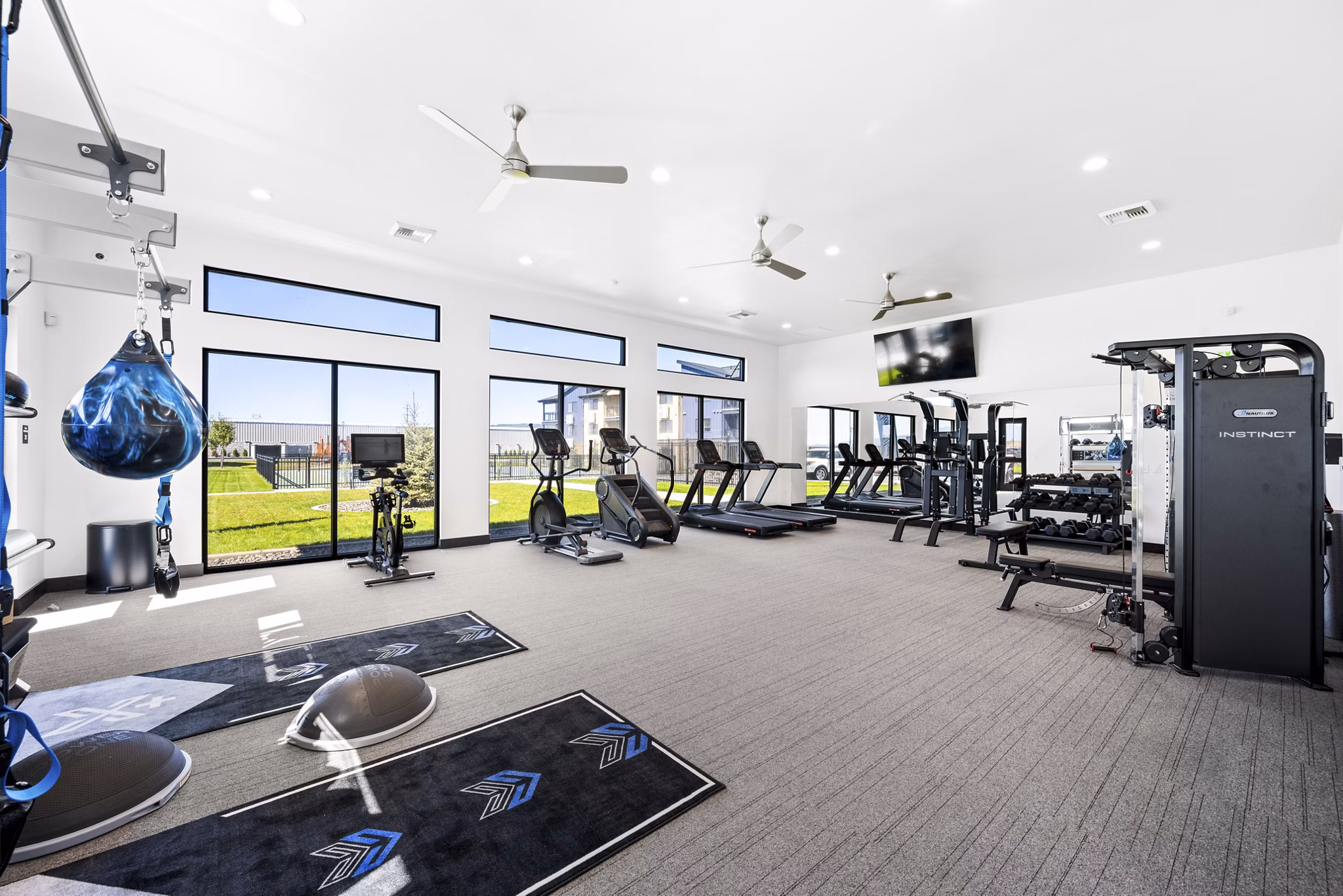 fitness center at Sky Meadow Villas Apartments