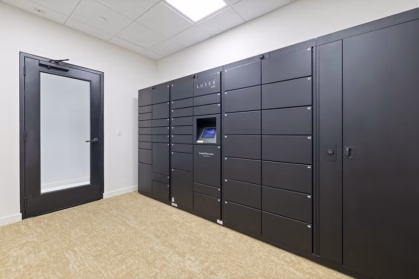 mail room at Avenue 34 Apartments