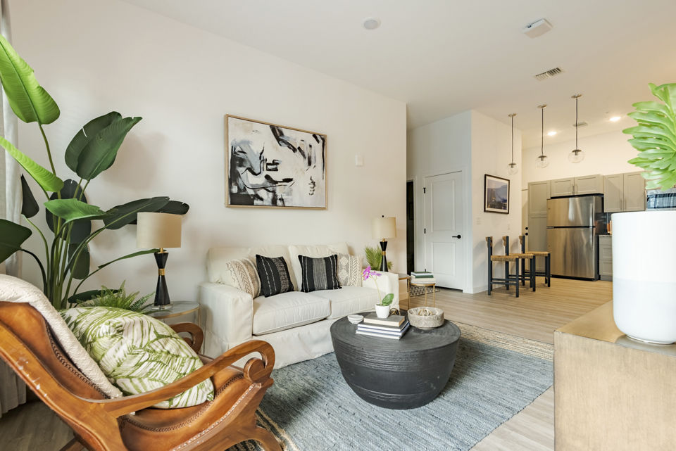 living room at Parasol Melbourne Apartments