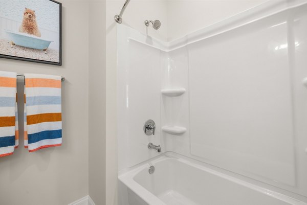 bathroom at The Rosemoor Apartments