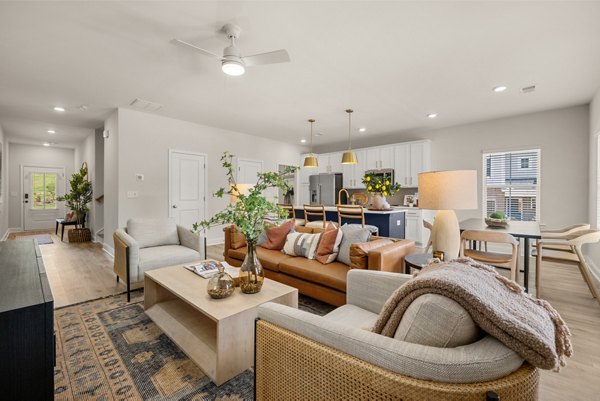 living room at The Rosemoor Apartments